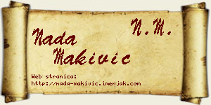 Nada Makivić vizit kartica